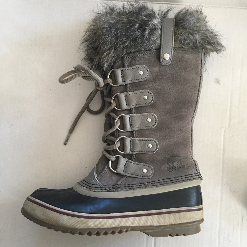 Sorel Joan of Artic Waterproof Grey Women's Boots Sz 6